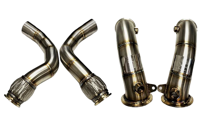 Evolution Racewerks Catted Downpipes, BMW X5M F95 S63 Artikelnummer: BM-EXH026SCAT