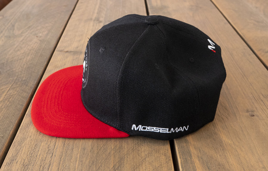 Mosselman Snapback Cap, Black/Red Sale Op voorraad Artikelnummer: 099220001